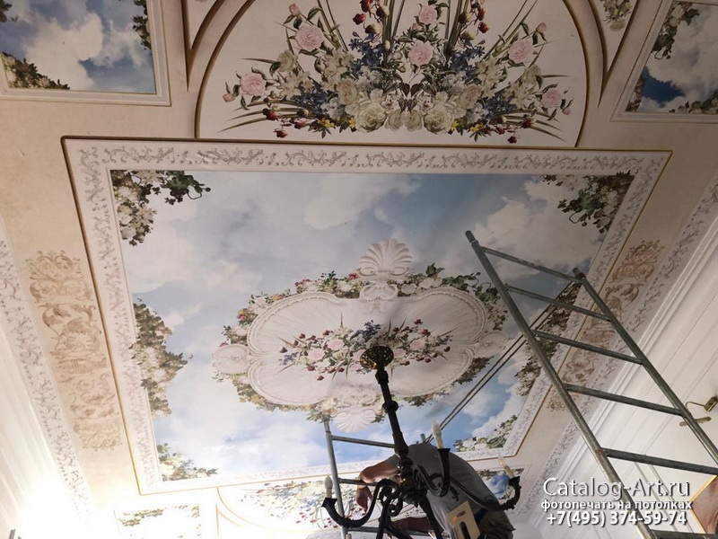 Printed ceilings on Descor fabric for Navona Central Suites hotel in Rome.